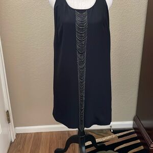 Matty M Black with silver chain dress.